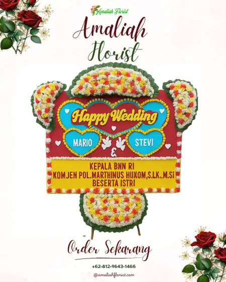 Papan Bunga Pernikahan Genting Kalianak